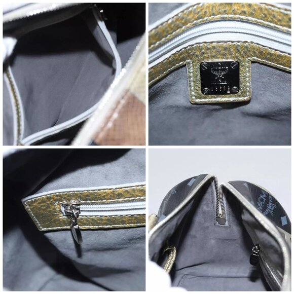 MCM Vicetos Logogram Hand Bag PVC Black Auth - Picture 16 of 16